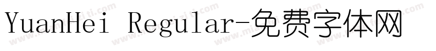 YuanHei Regular字体转换